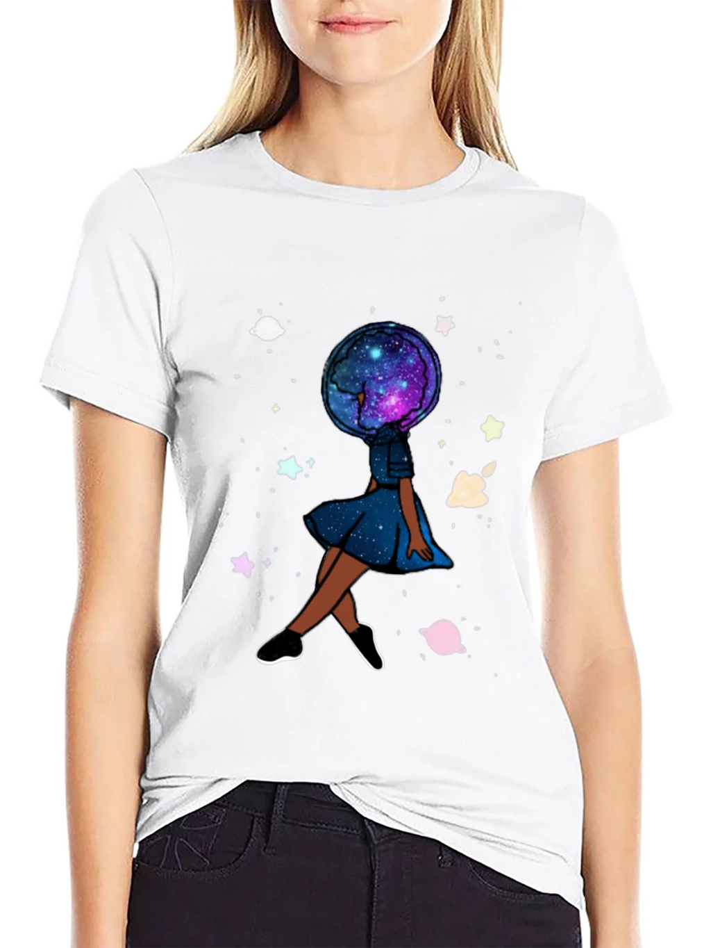 Celestial Dreamer T-Shirt - Galaxy Head Graphic Tee product image 8