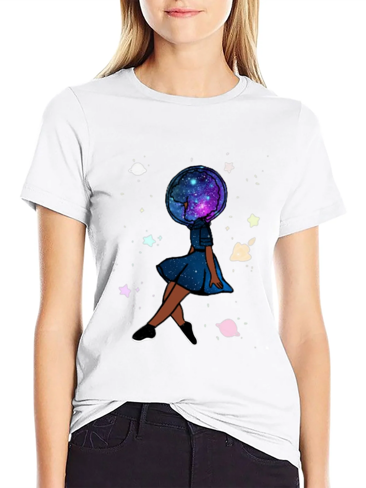 Celestial Dreamer T-Shirt - Galaxy Head Graphic Tee product image 8