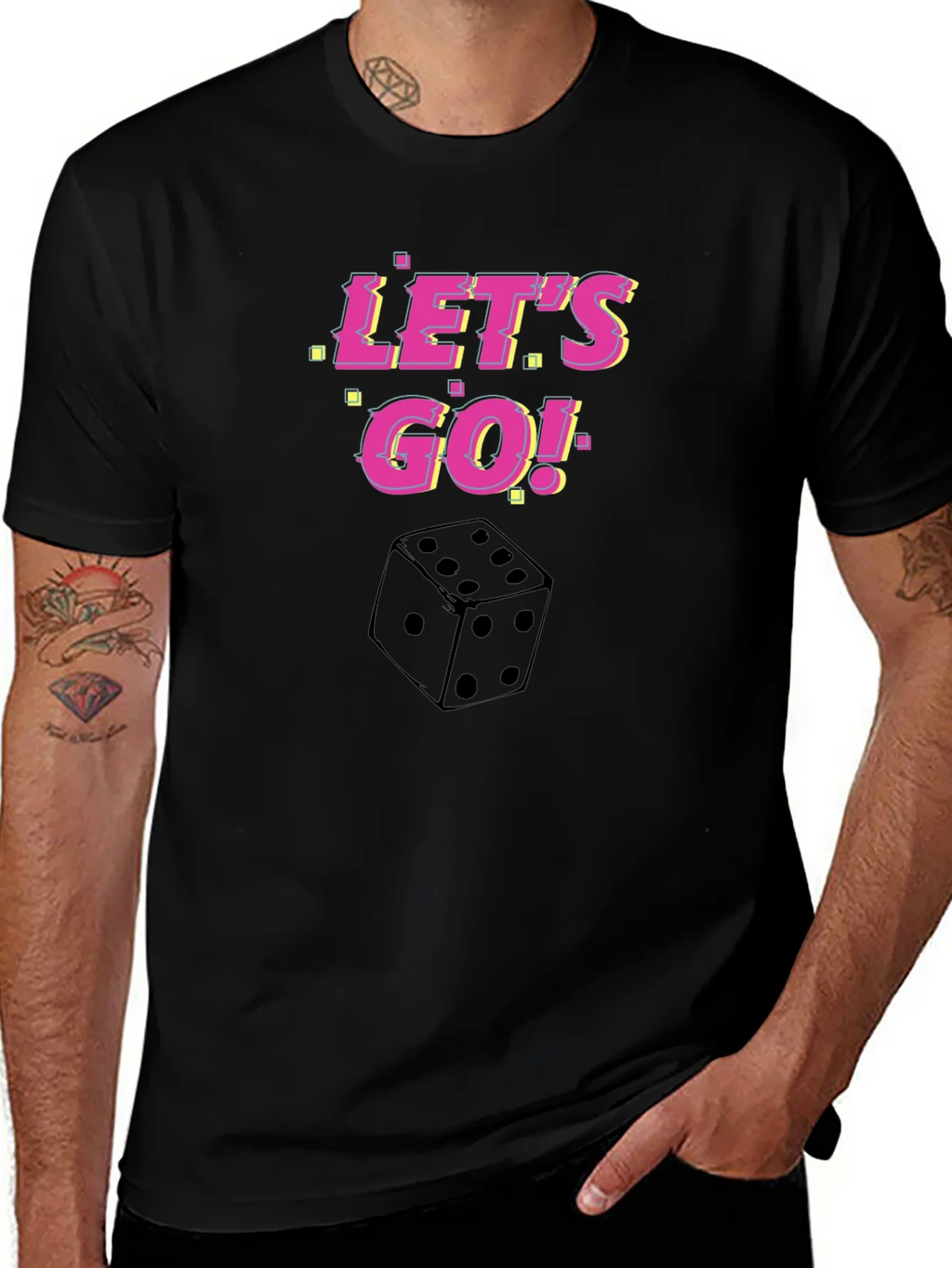 Lets Go Dice Graphic T-Shirt product image 1