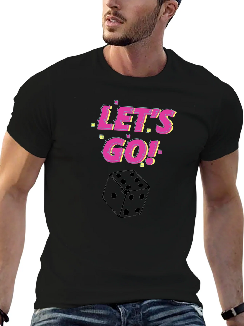 Lets Go Dice Graphic T-Shirt product image 6