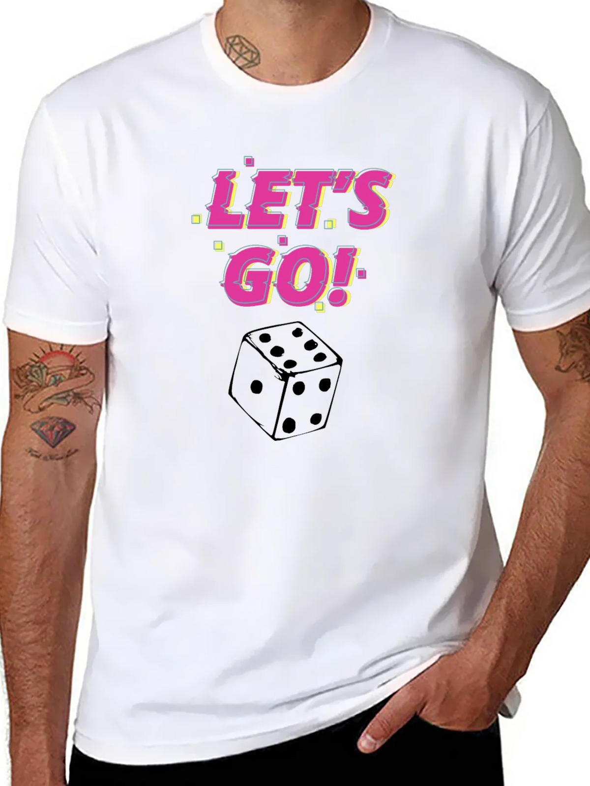 Lets Go Dice Graphic T-Shirt product image 7