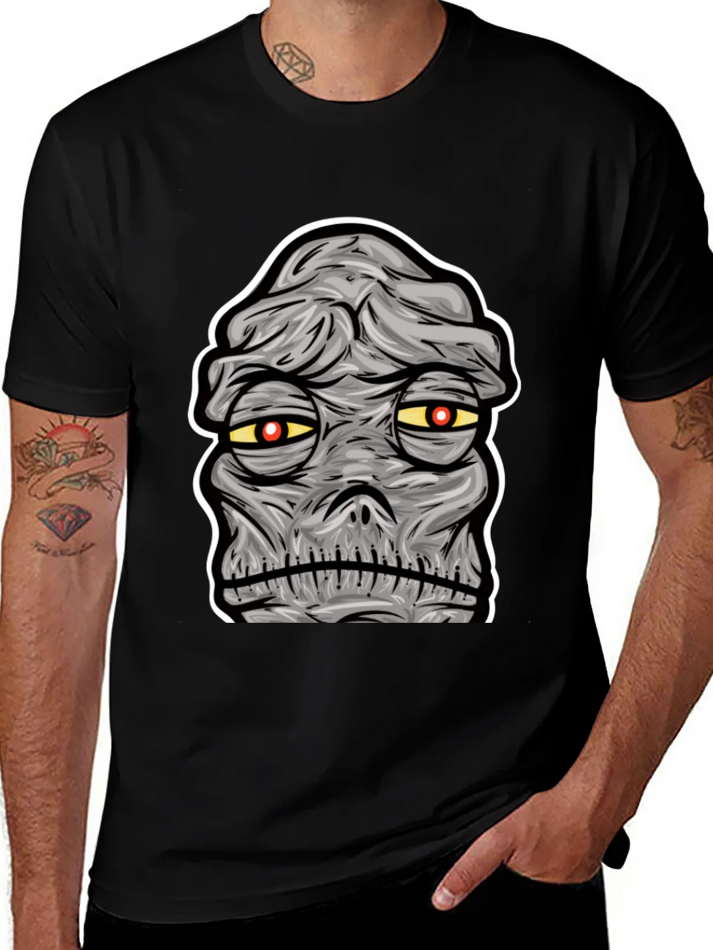 Mummy Graphic Print Black T-Shirt product image 1