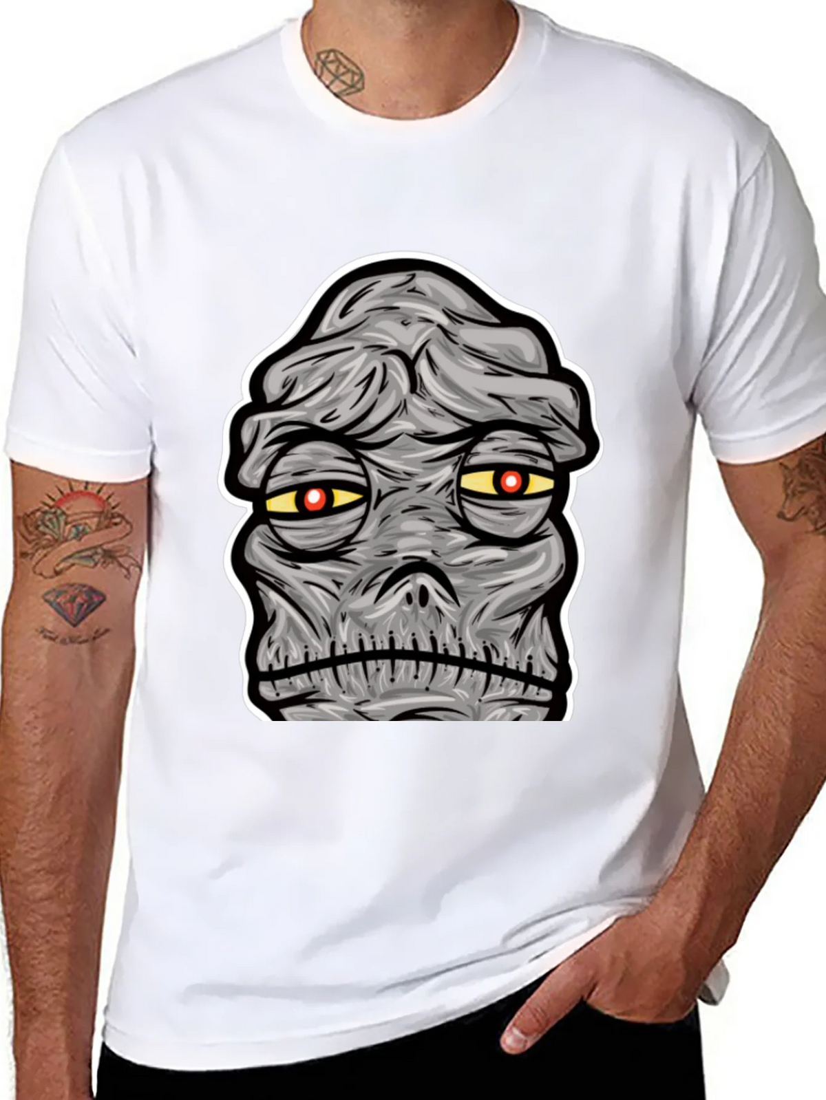 Mummy Graphic Print Black T-Shirt product image 7