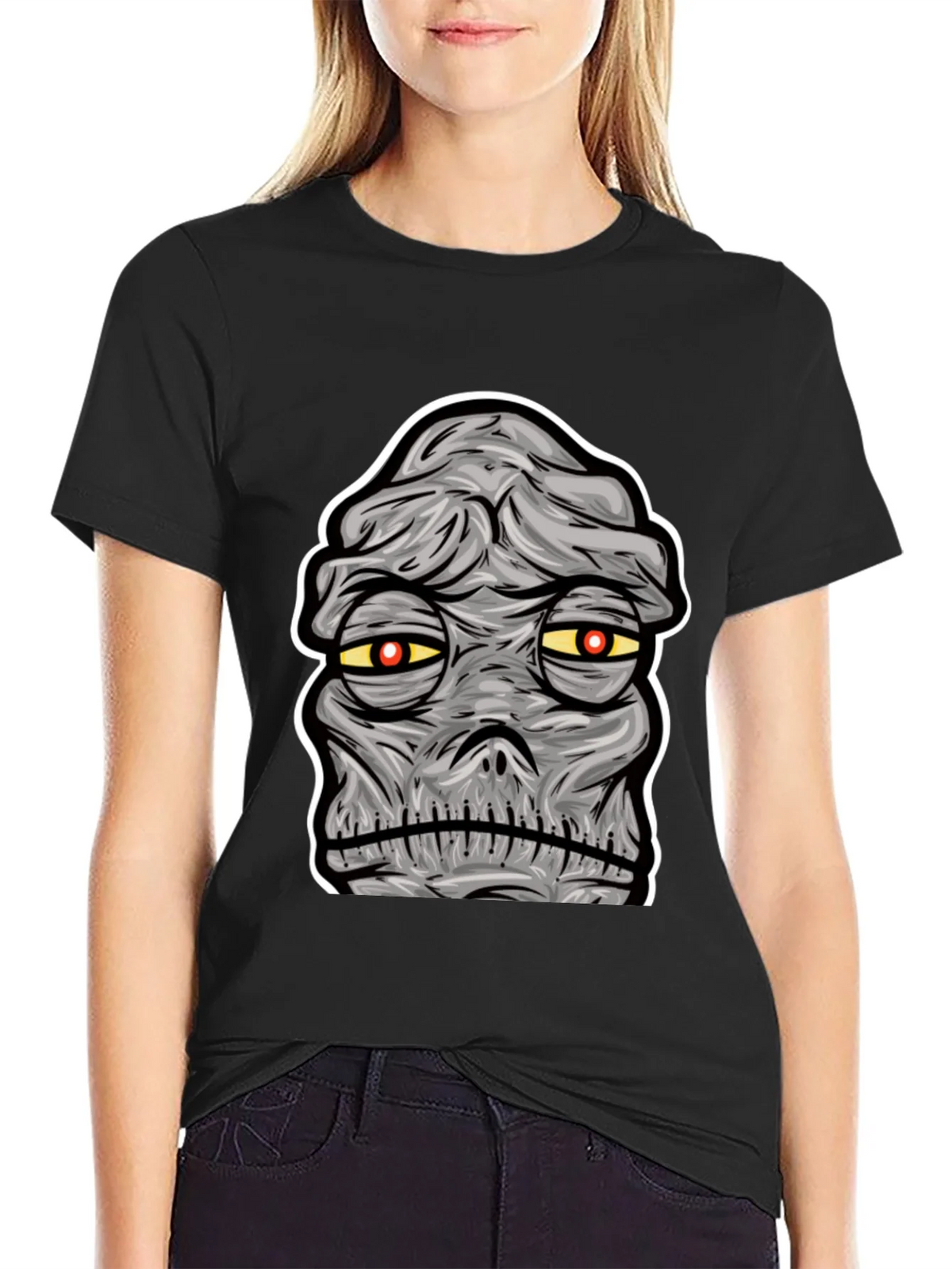 Mummy Graphic Print Black T-Shirt product image 2