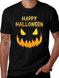 Happy Halloween Pumpkin Face Graphic T-Shirt product image 1