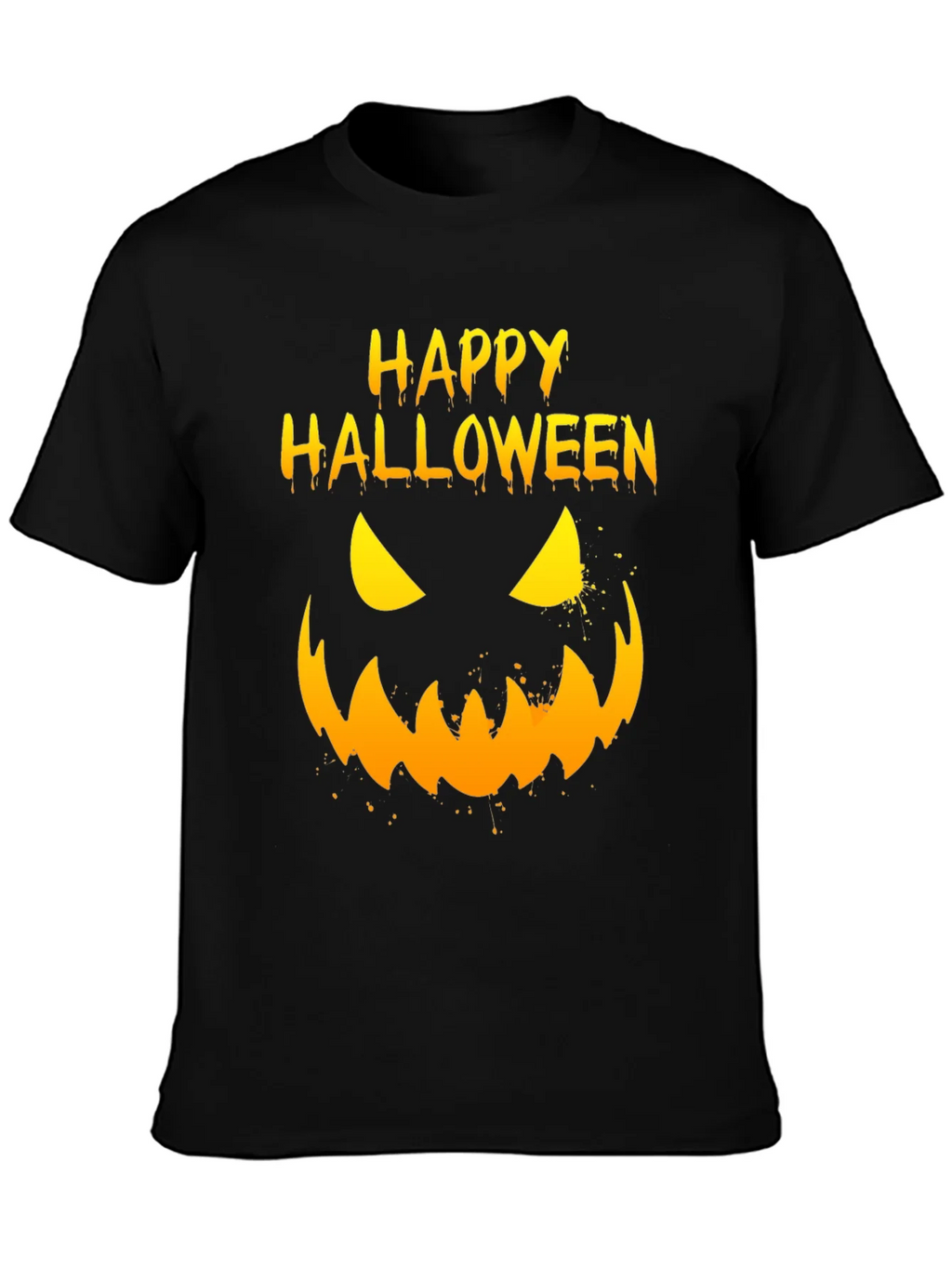Happy Halloween Pumpkin Face Graphic T-Shirt product image 3