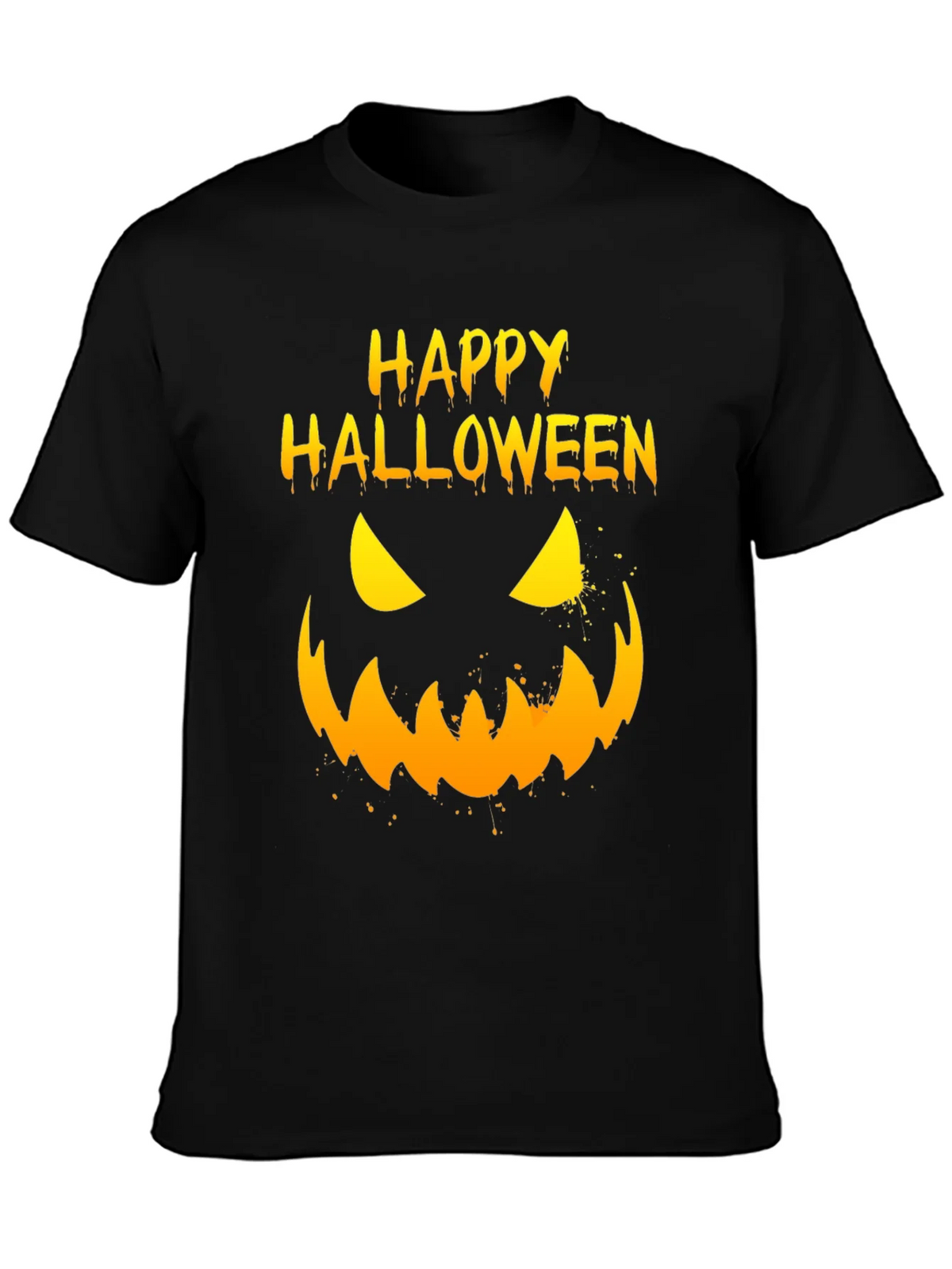 Happy Halloween Pumpkin Face Graphic T-Shirt product image 3