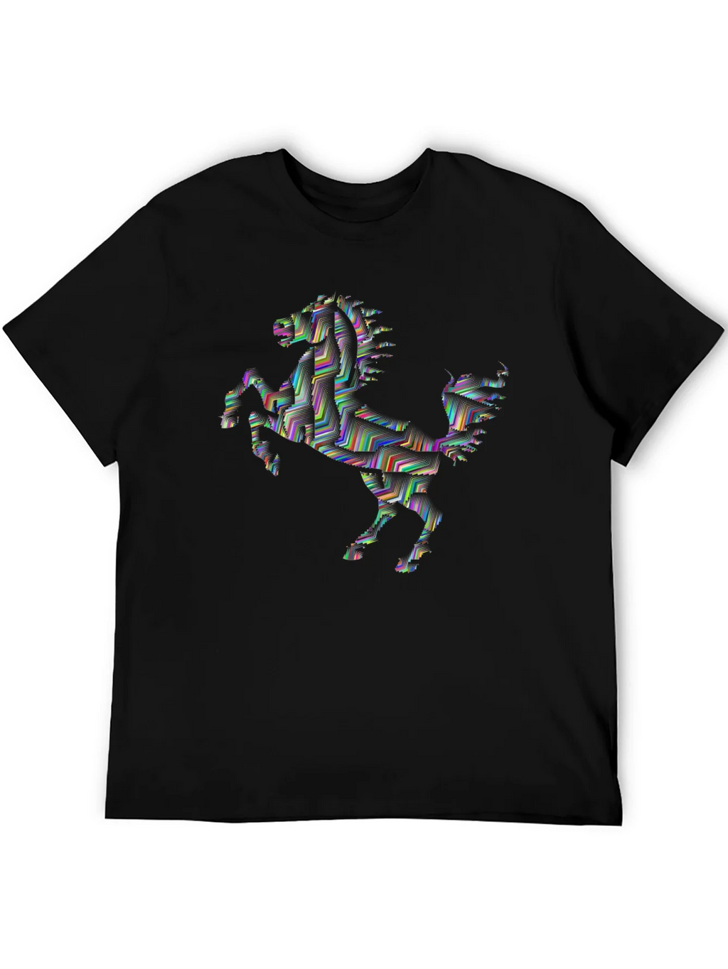 Abstract Horse Graphic Tee - Black product image 5