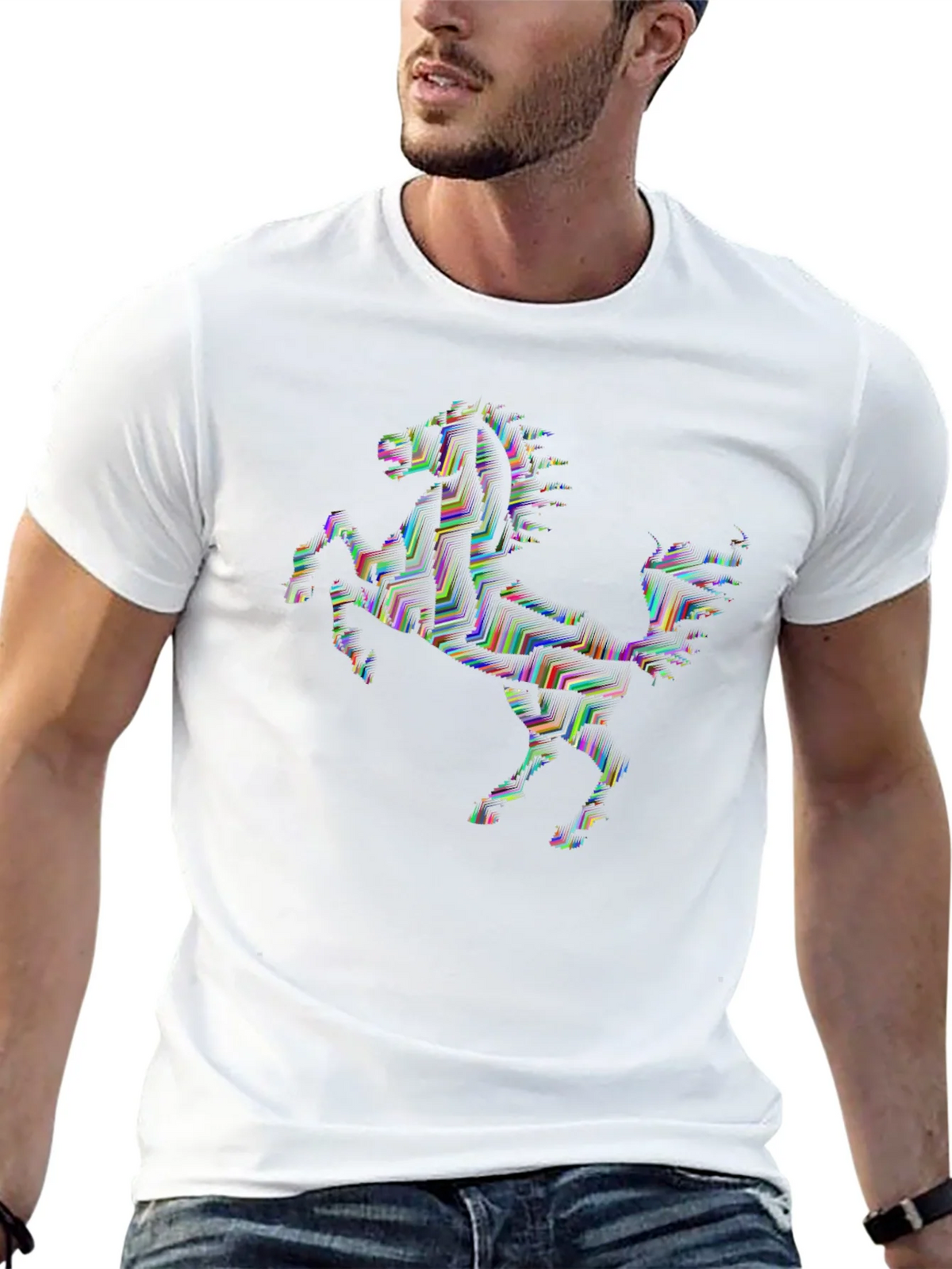 Abstract Horse Graphic Tee - Black product image 12