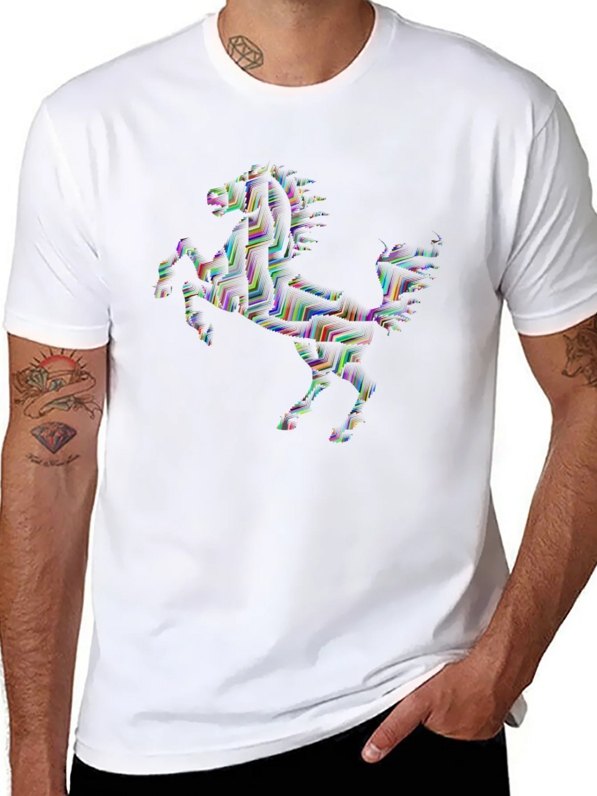 Abstract Horse Graphic Tee - Black product image 7