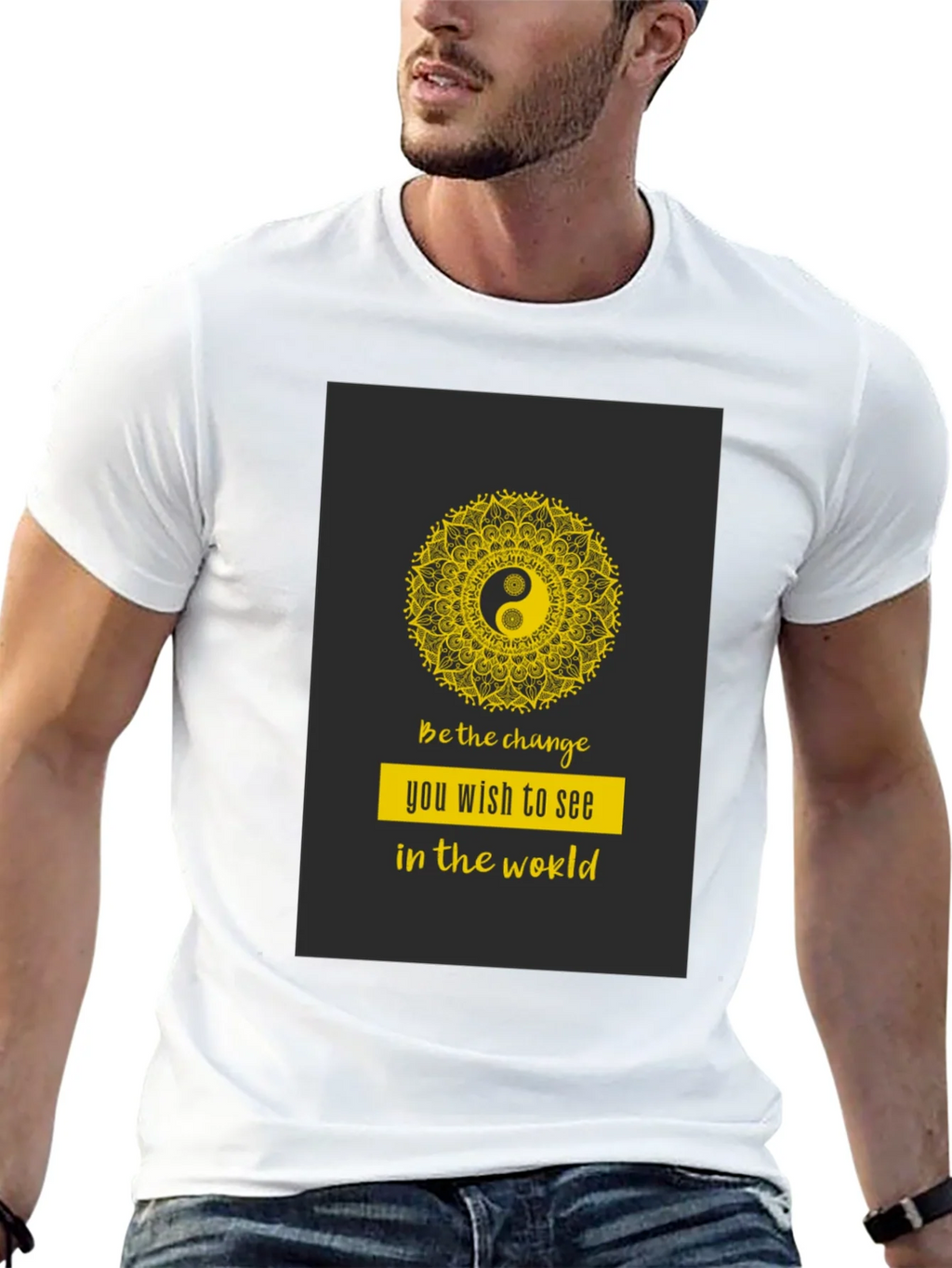 Yin Yang Mandala Graphic T-Shirt - Be the Change product image 12
