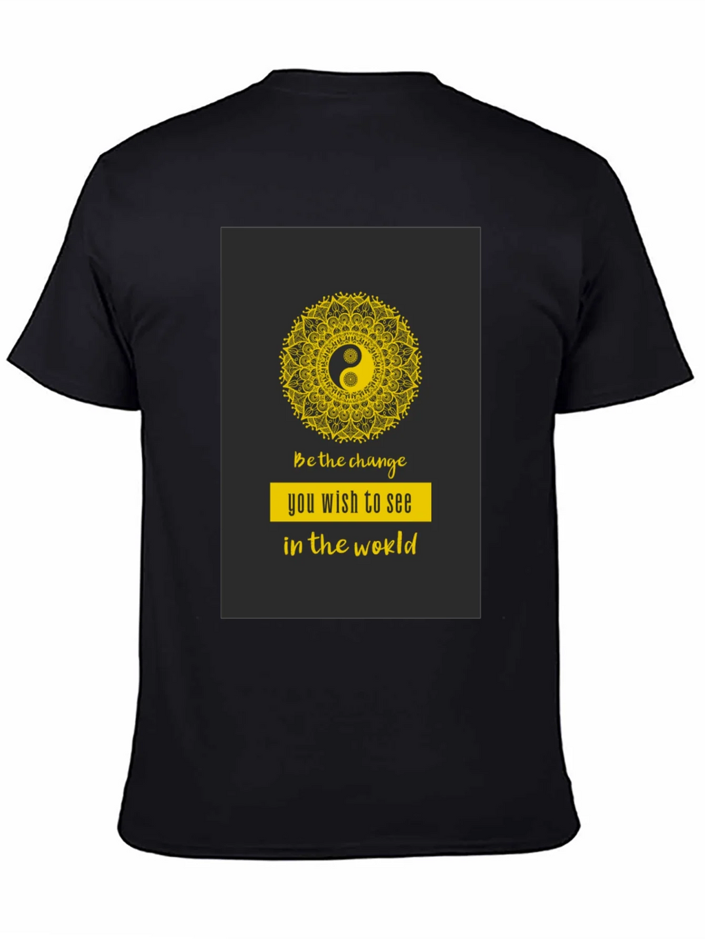Yin Yang Mandala Graphic T-Shirt - Be the Change product image 4