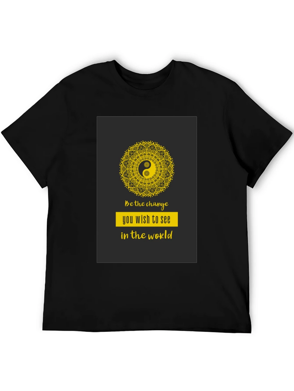 Yin Yang Mandala Graphic T-Shirt - Be the Change product image 5