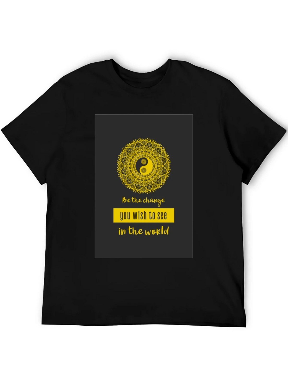 Yin Yang Mandala Graphic T-Shirt - Be the Change product image 5