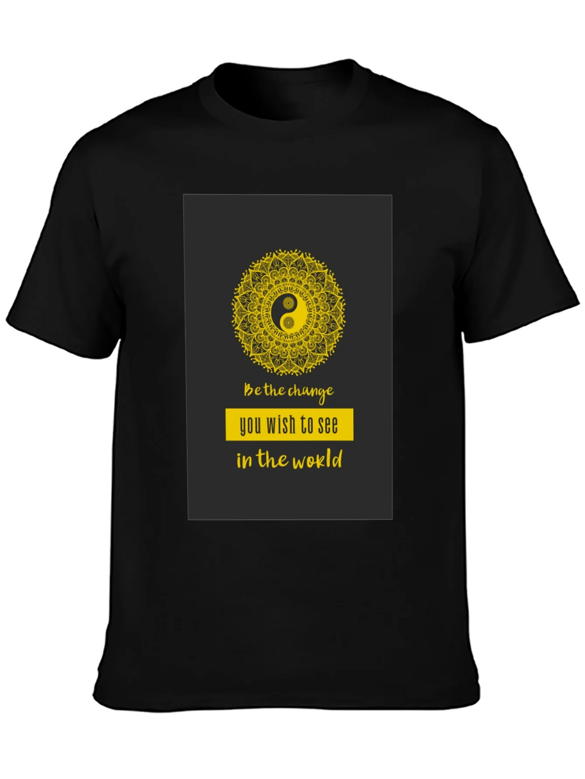 Yin Yang Mandala Graphic T-Shirt - Be the Change product image 3