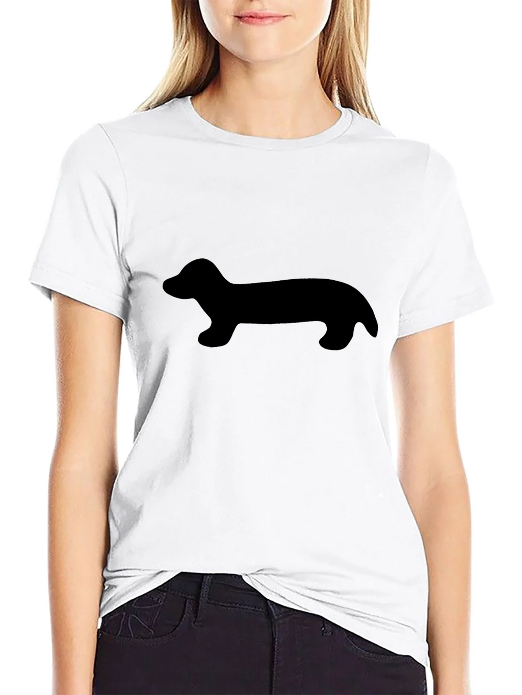 Dachshund Silhouette Black T-Shirt product image 8