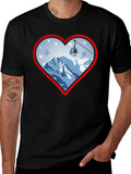 Heart Ski Lift Graphic Tee - Black product image 1