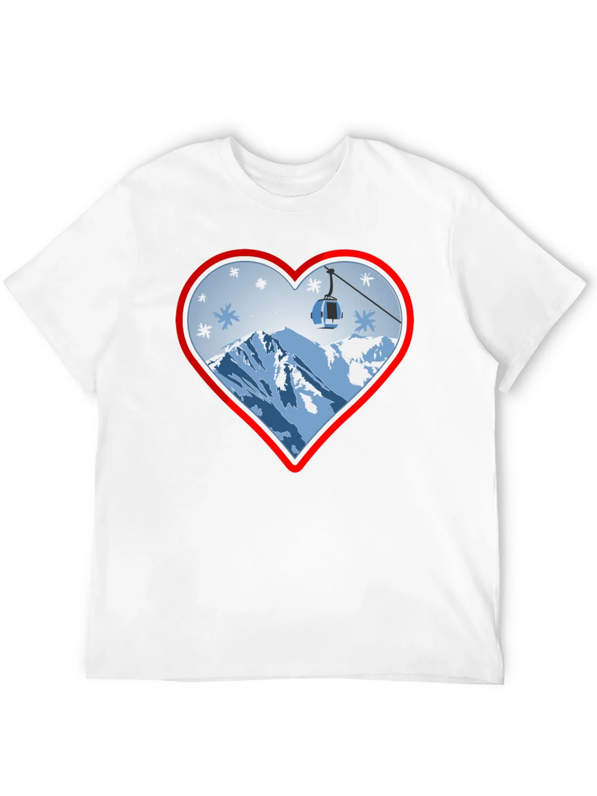 Heart Ski Lift Graphic Tee - Black product image 11