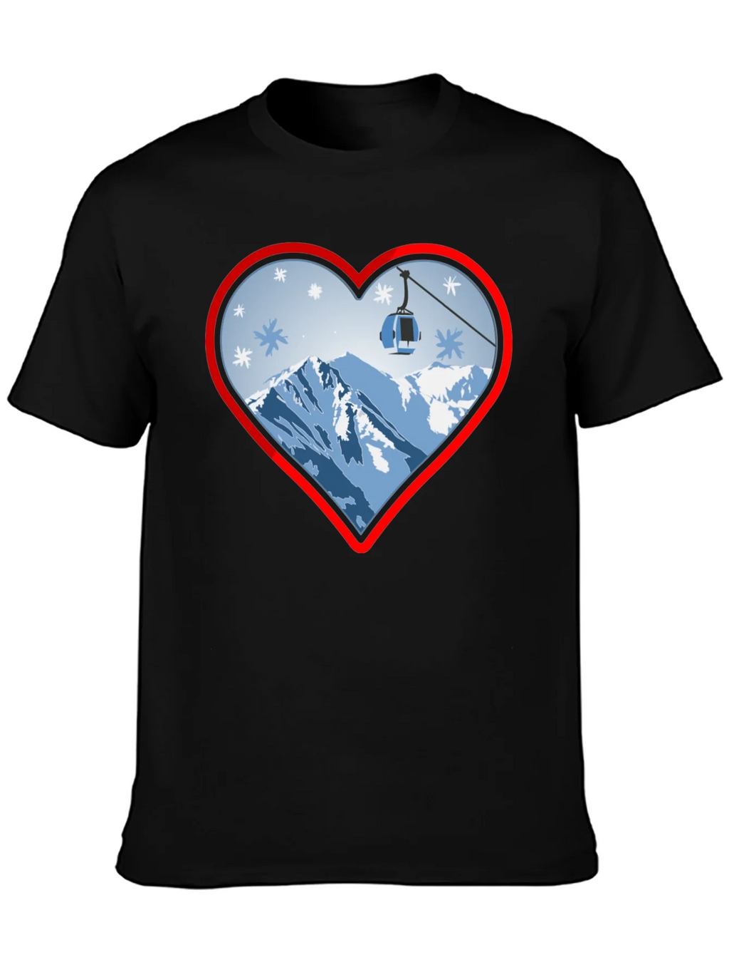 Heart Ski Lift Graphic Tee - Black product image 3