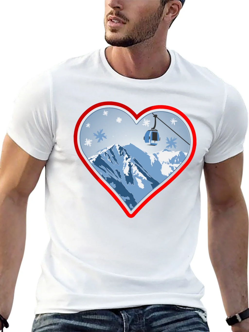Heart Ski Lift Graphic Tee - Black product image 12