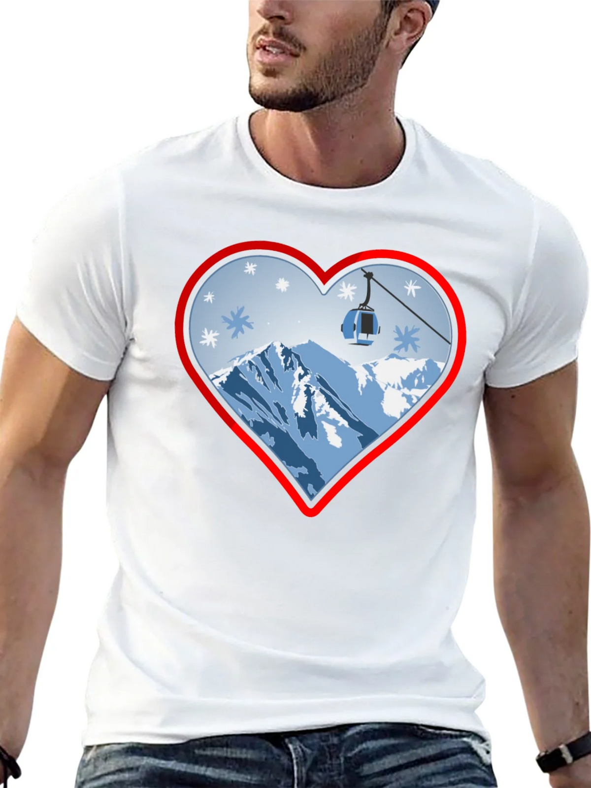 Heart Ski Lift Graphic Tee - Black product image 12