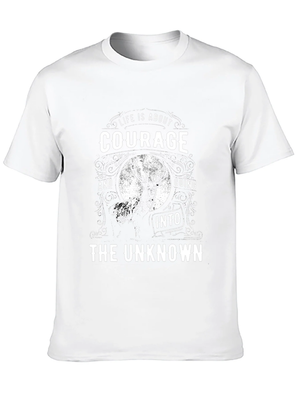 Courage Into The Unknown Black Graphic T-Shirt product image 8