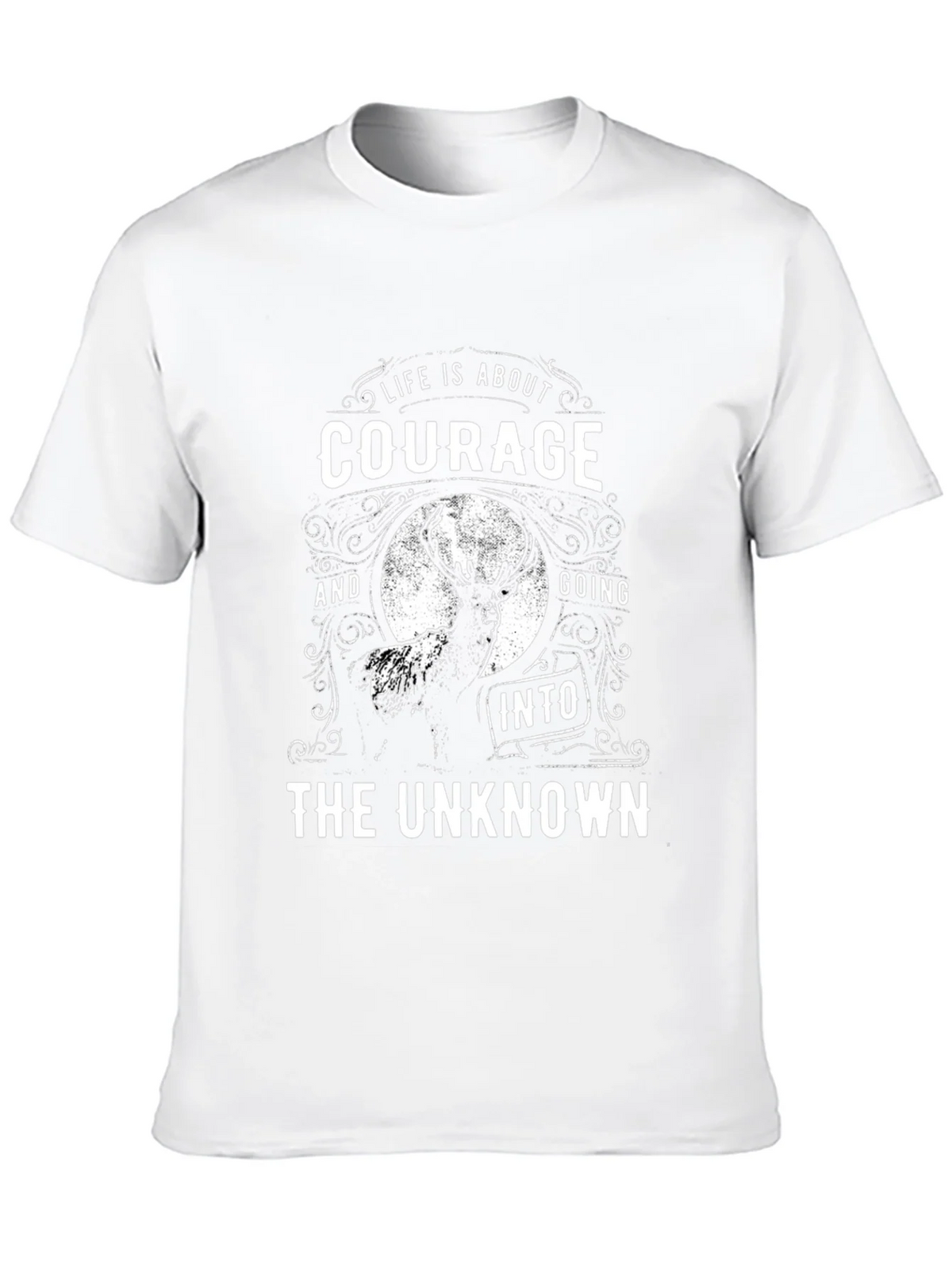 Courage Into The Unknown Black Graphic T-Shirt product image 8