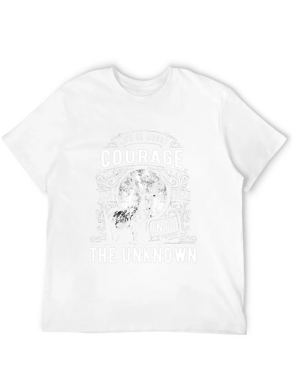 Courage Into The Unknown Black Graphic T-Shirt product image 10