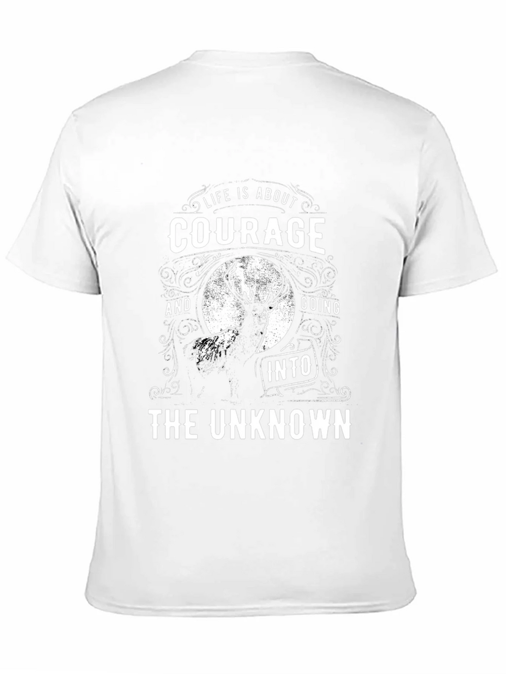 Courage Into The Unknown Black Graphic T-Shirt product image 9