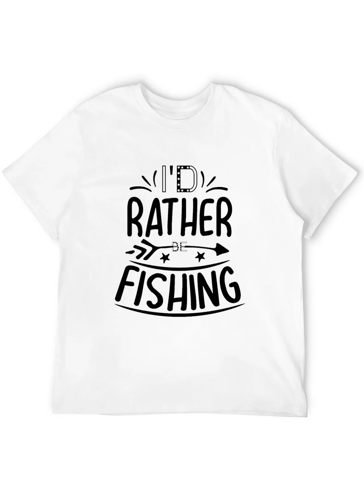 Id Rather Be Fishing Black T-Shirt product image 11