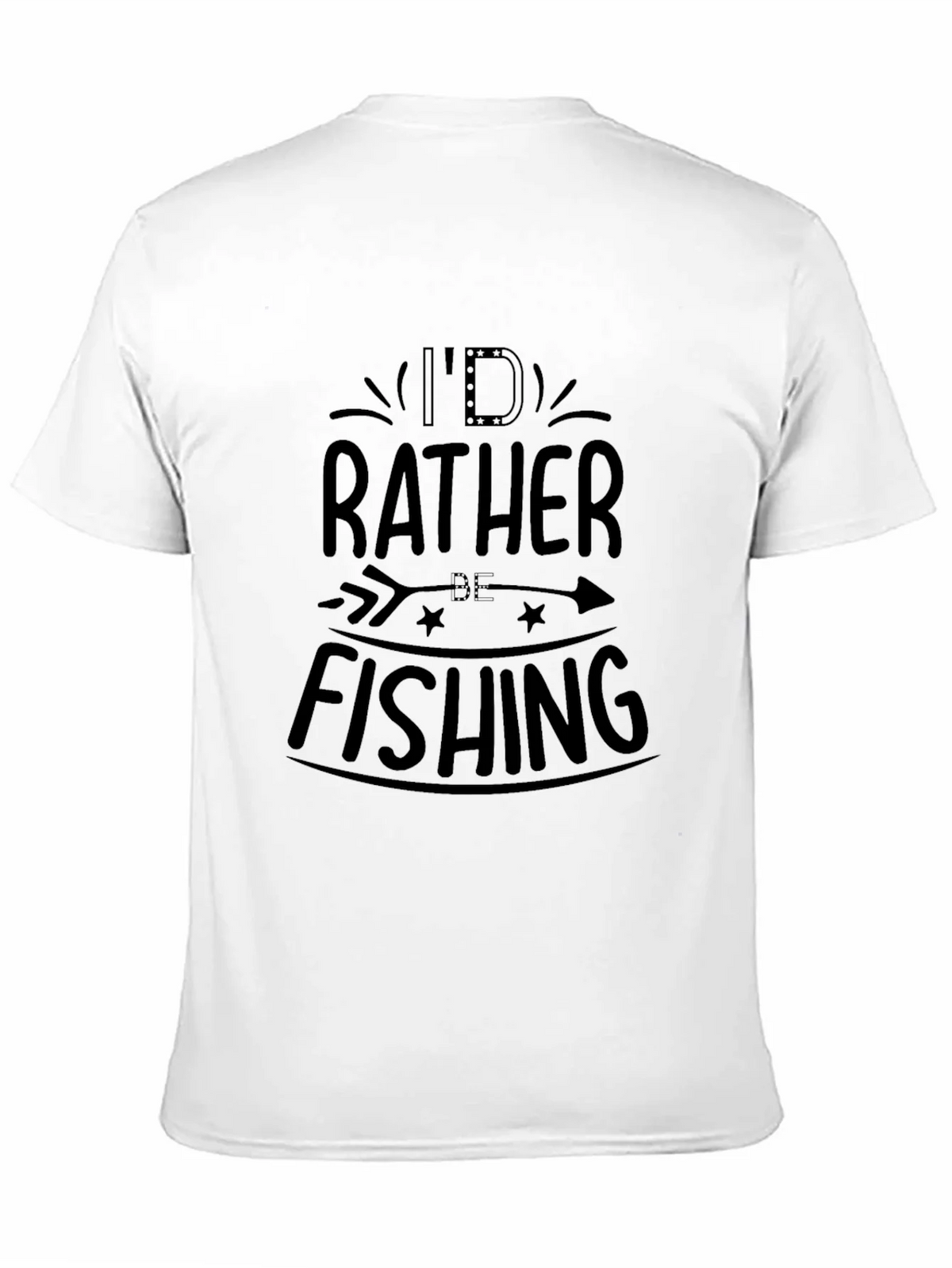 Id Rather Be Fishing Black T-Shirt product image 10