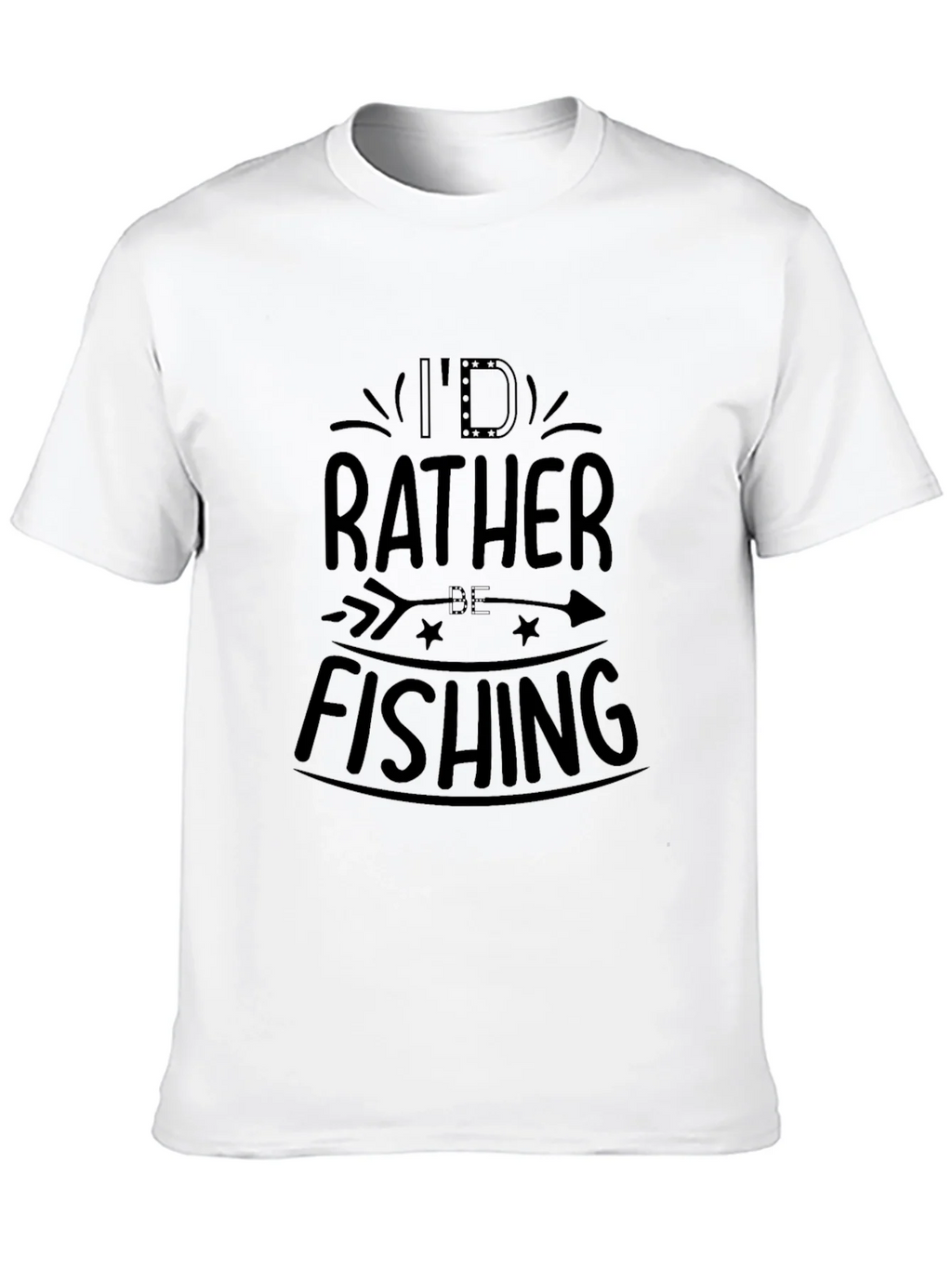 Id Rather Be Fishing Black T-Shirt product image 9