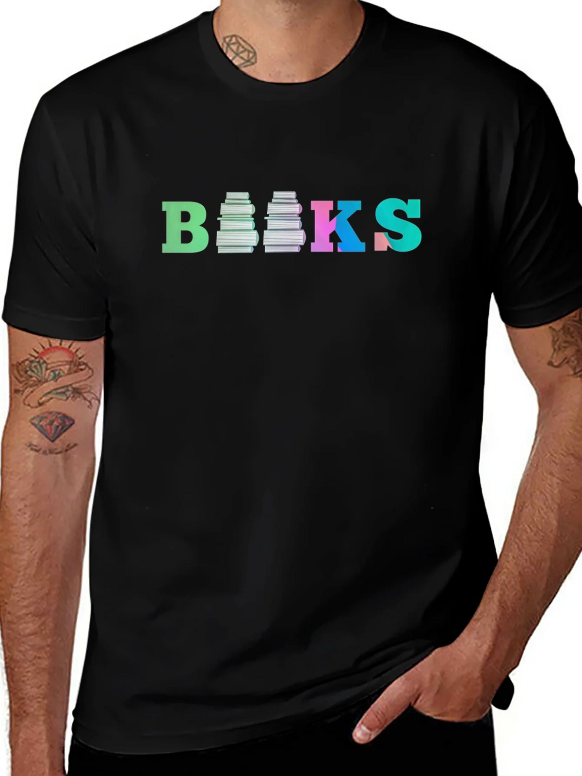 Colorful Books Graphic T-Shirt product image 1