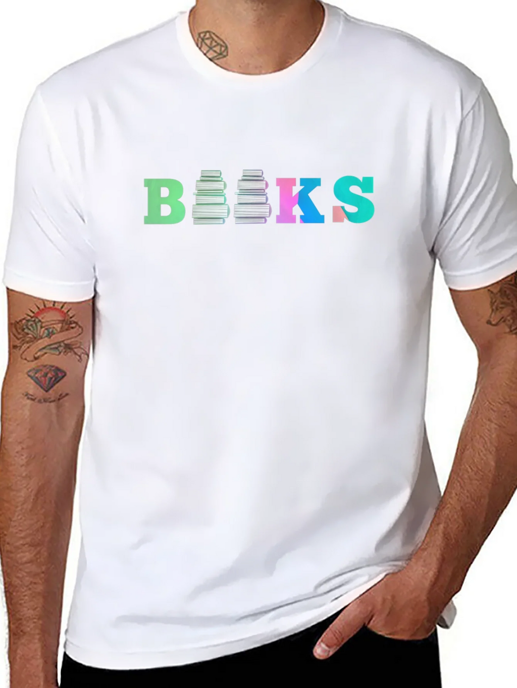 Colorful Books Graphic T-Shirt product image 7