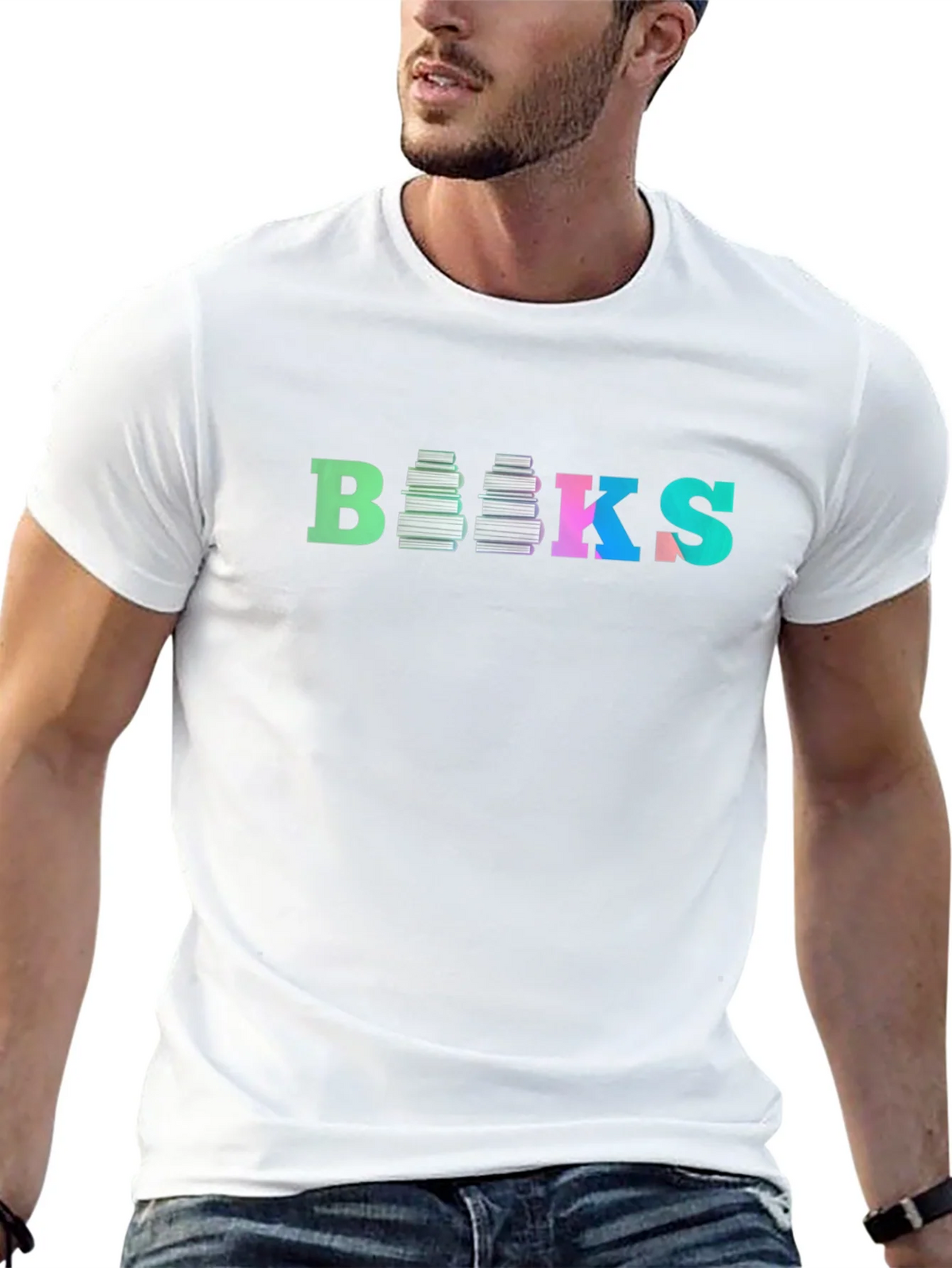 Colorful Books Graphic T-Shirt product image 12
