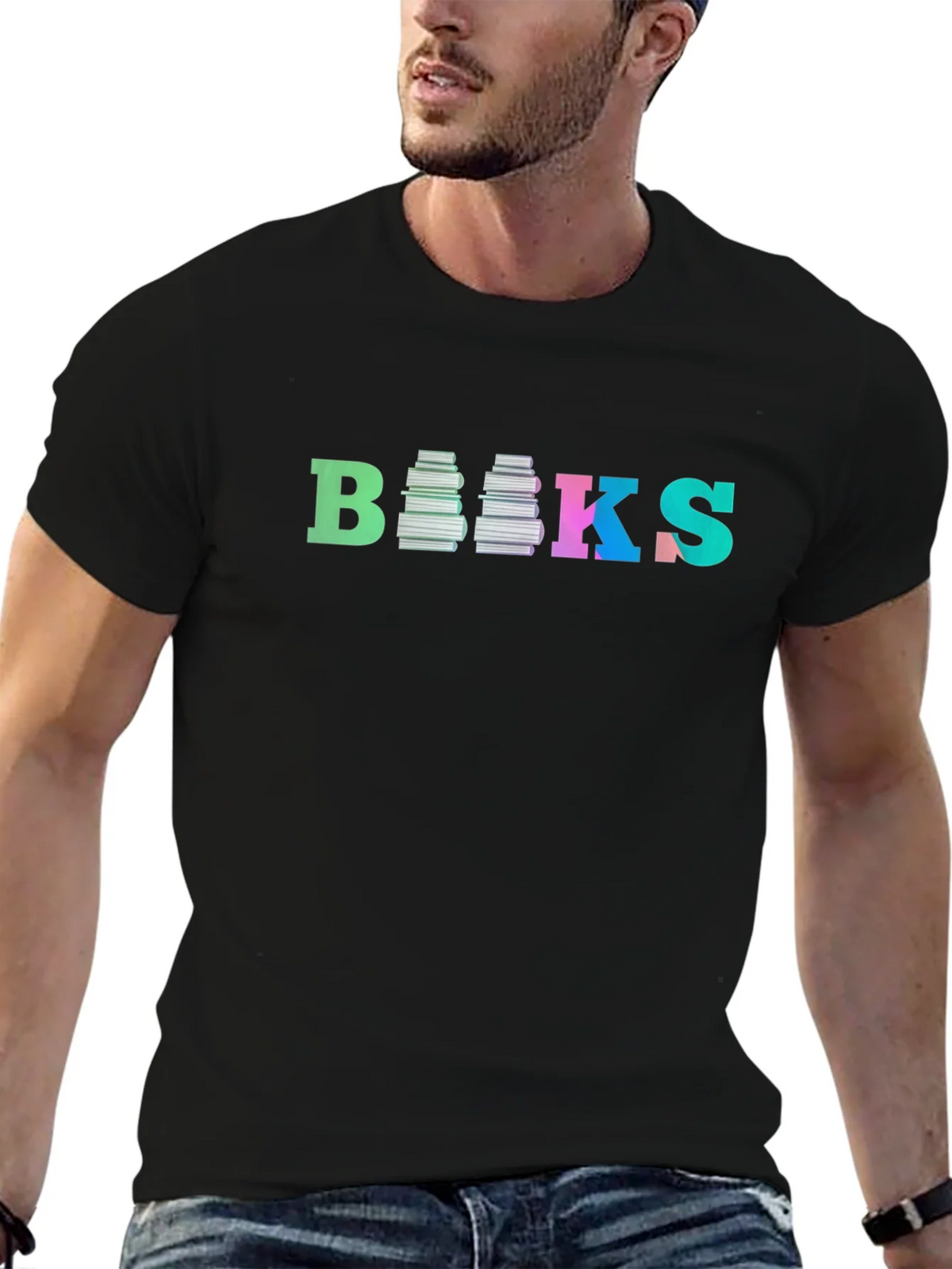 Colorful Books Graphic T-Shirt product image 6