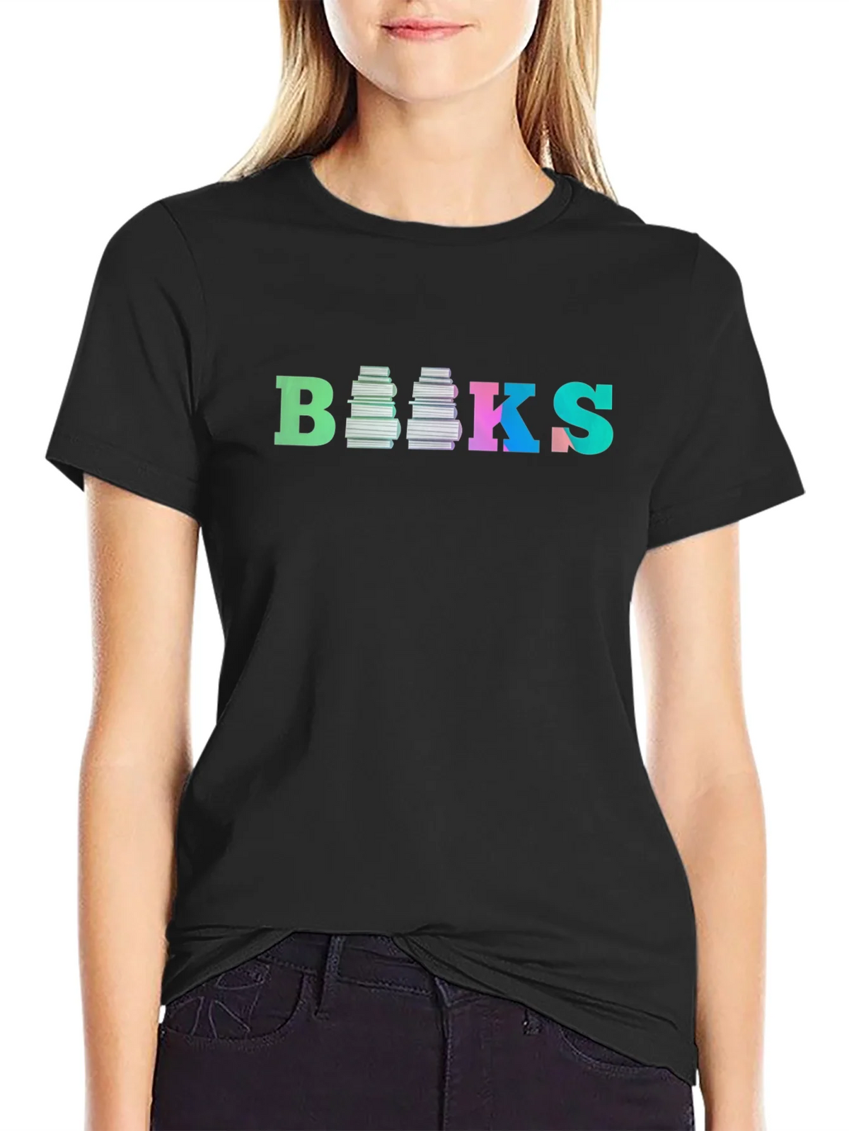 Colorful Books Graphic T-Shirt product image 2