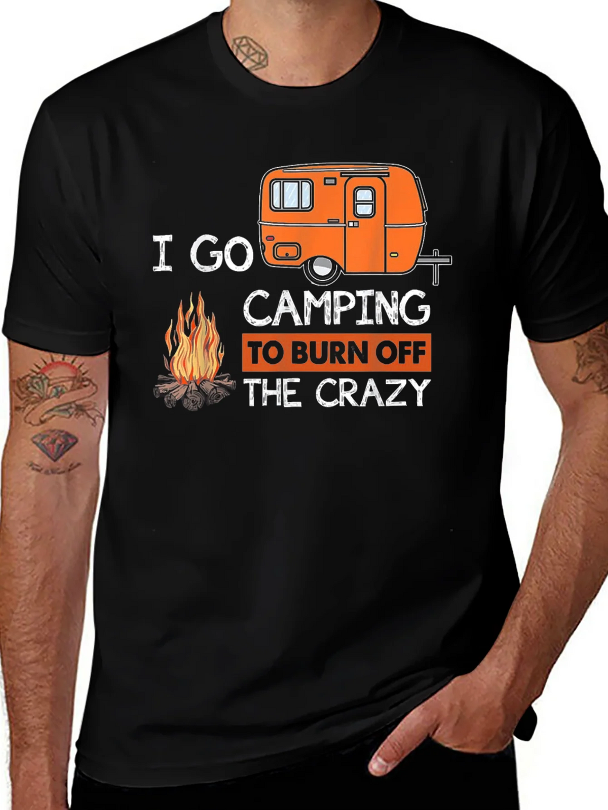 I Go Camping to Burn Off the Crazy T-Shirt product image 1