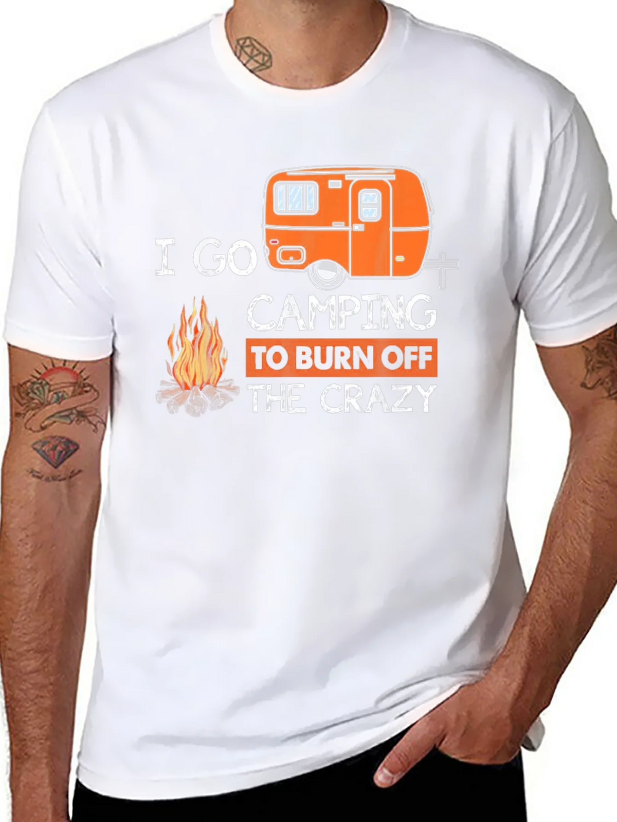 I Go Camping to Burn Off the Crazy T-Shirt product image 7