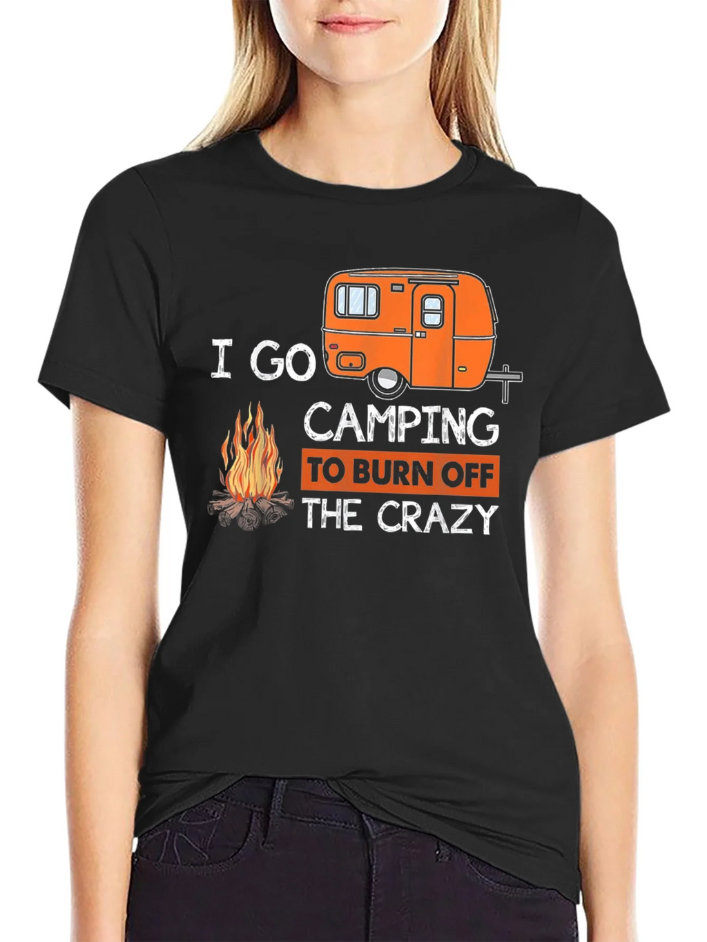 I Go Camping to Burn Off the Crazy T-Shirt product image 2