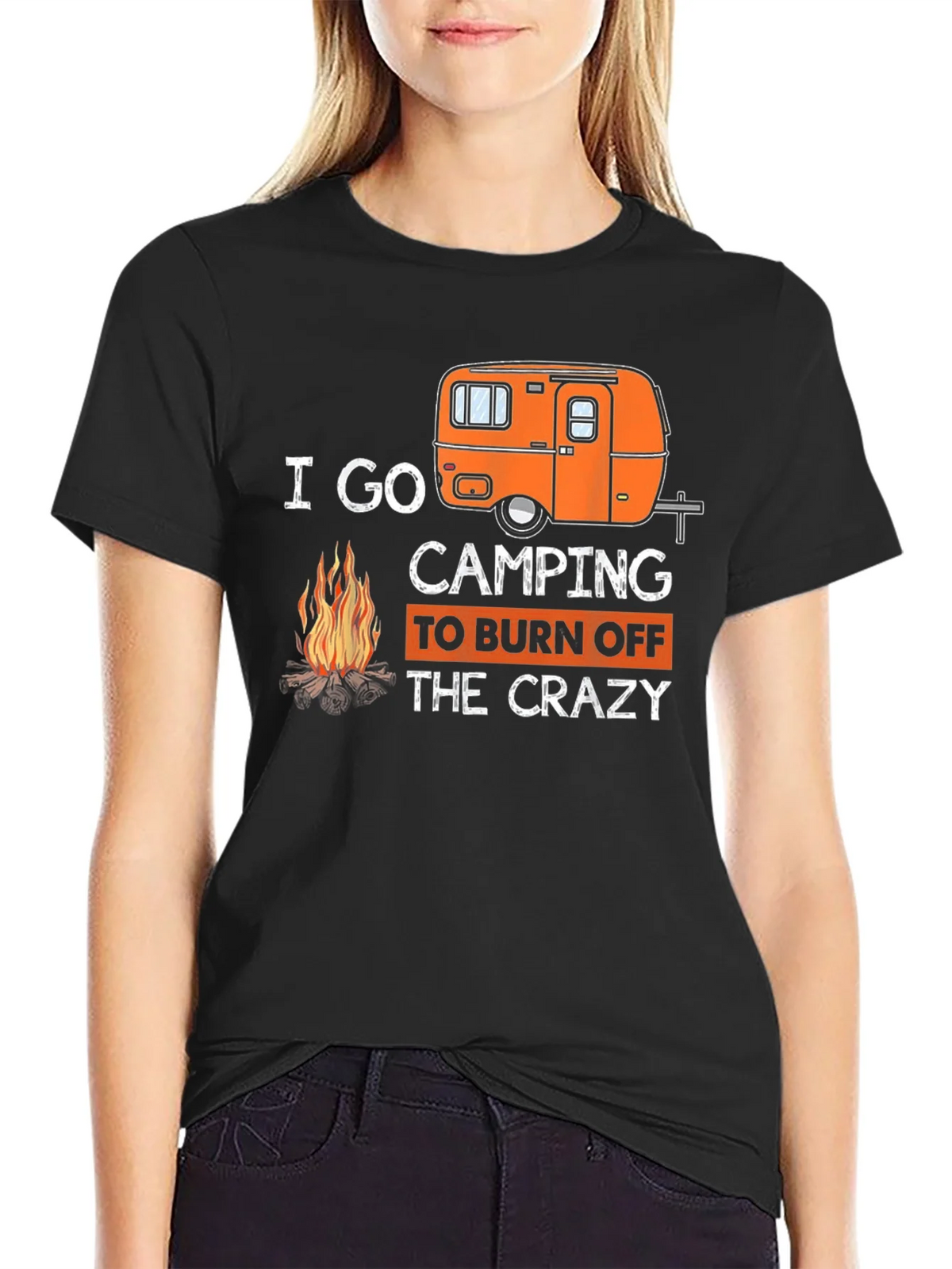 I Go Camping to Burn Off the Crazy T-Shirt product image 2