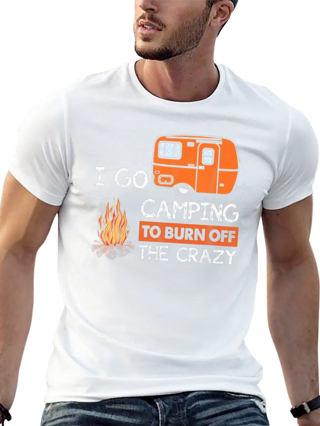 I Go Camping to Burn Off the Crazy T-Shirt product image 12