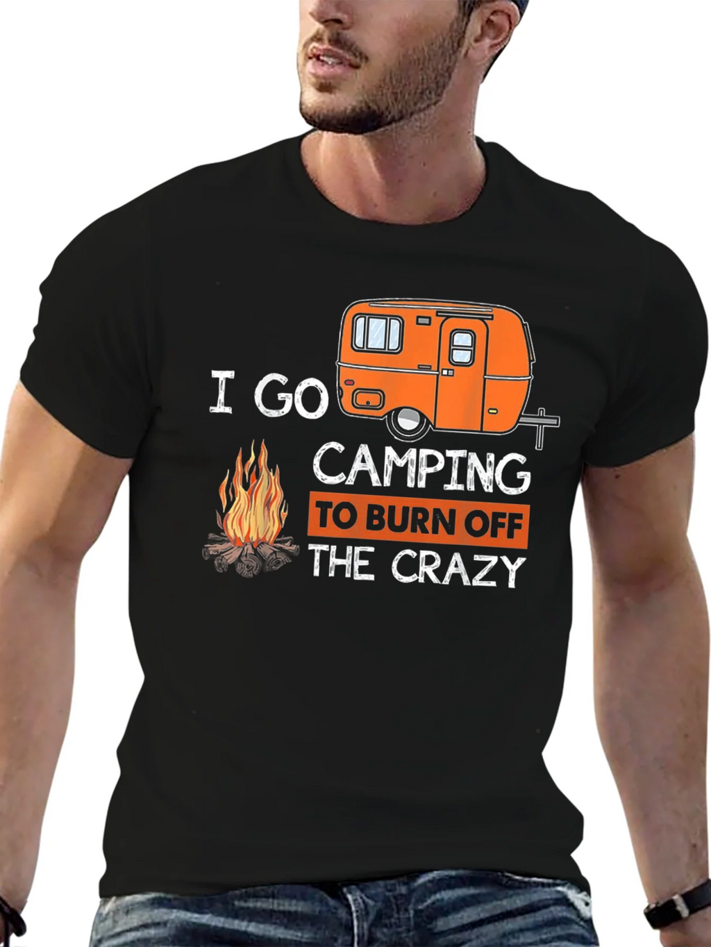 I Go Camping to Burn Off the Crazy T-Shirt product image 6