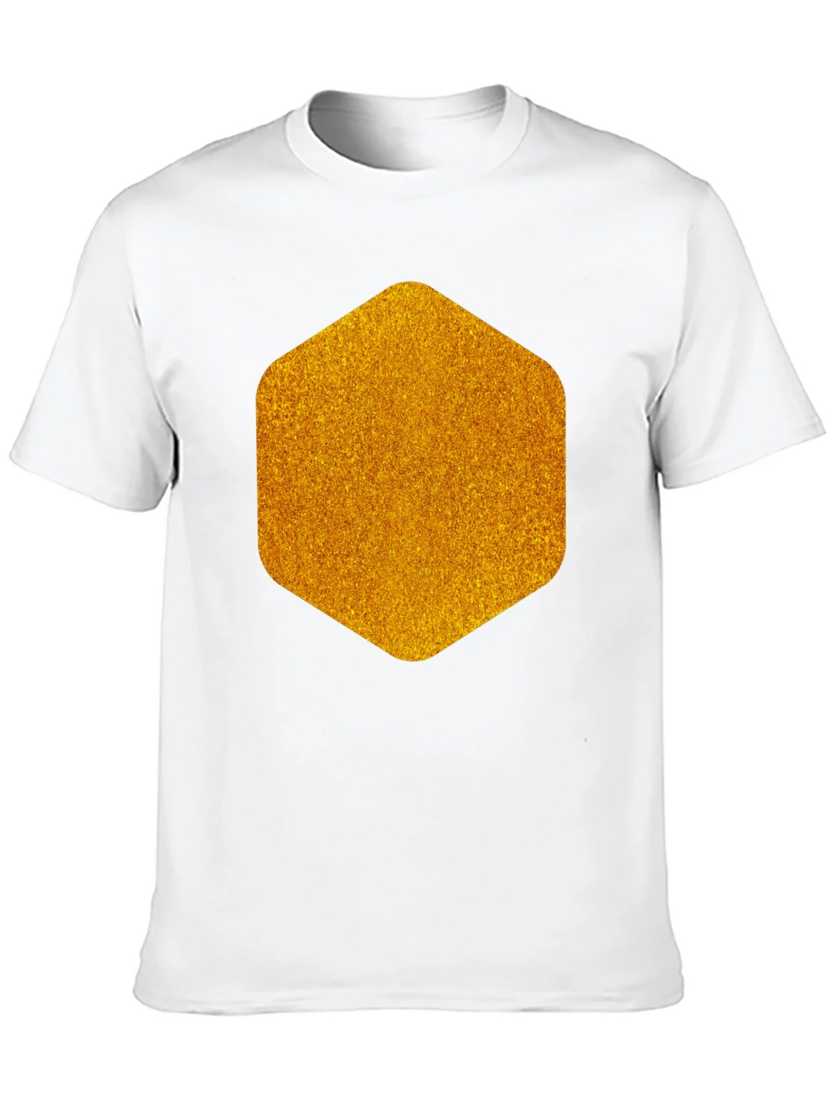 Geometric Gold Graphic Tee - Modern Mens Black T-Shirt product image 9