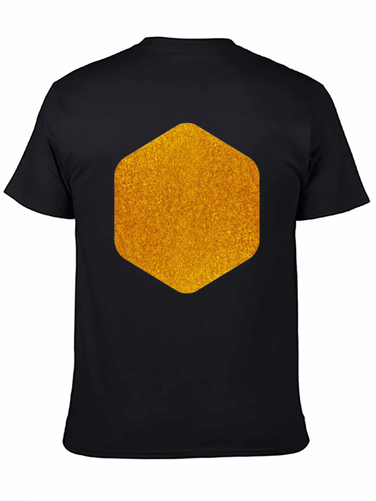 Geometric Gold Graphic Tee - Modern Mens Black T-Shirt product image 4