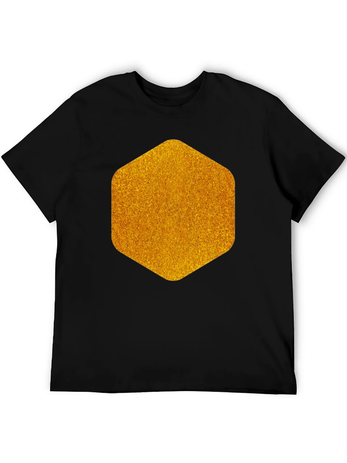 Geometric Gold Graphic Tee - Modern Mens Black T-Shirt product image 5
