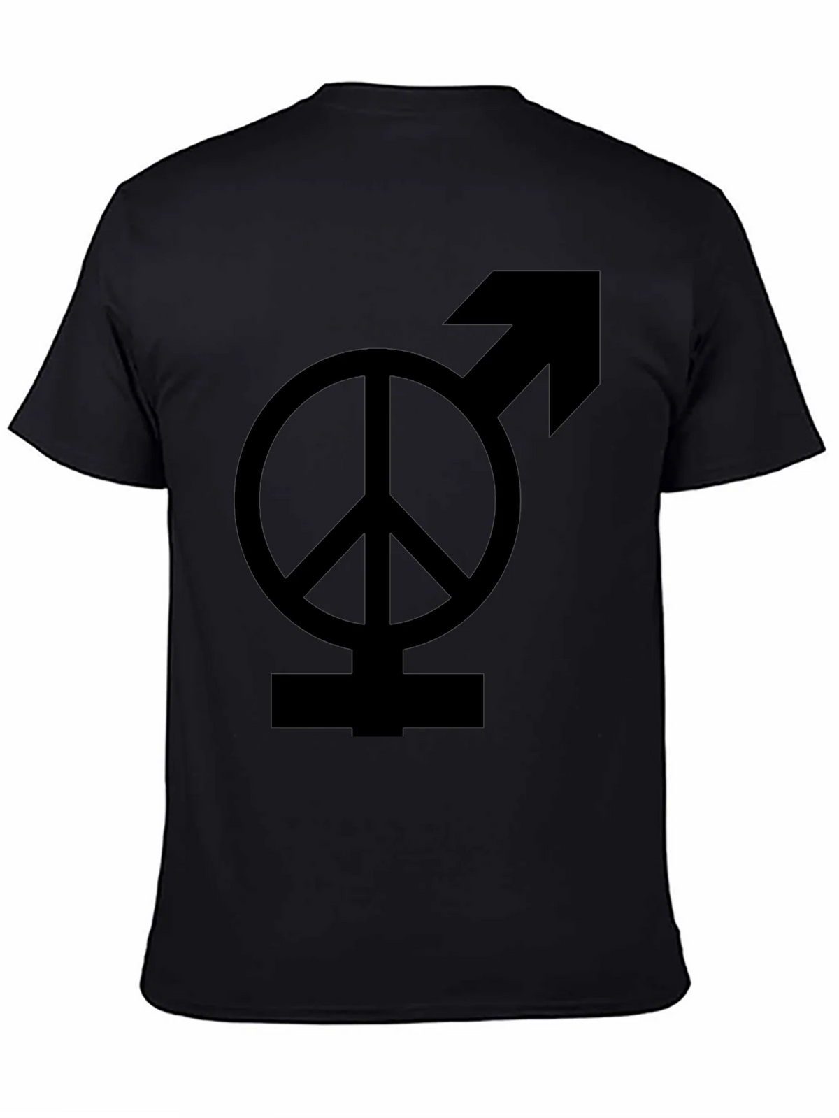 Peace & Male Symbol Black Graphic Tee product image 2