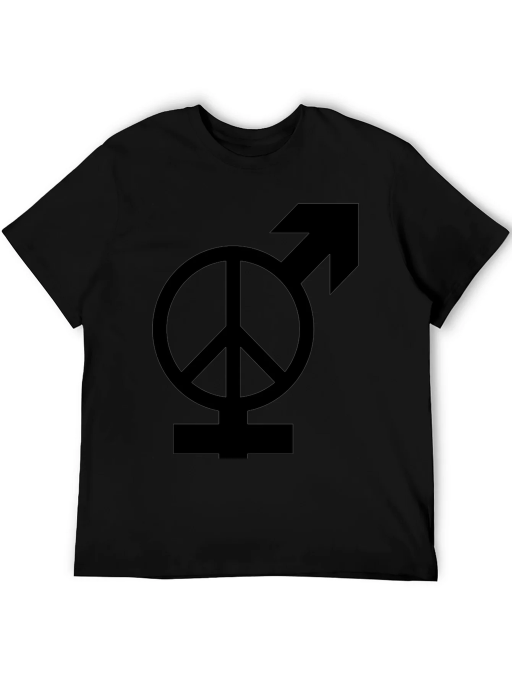 Peace & Male Symbol Black Graphic Tee product image 3