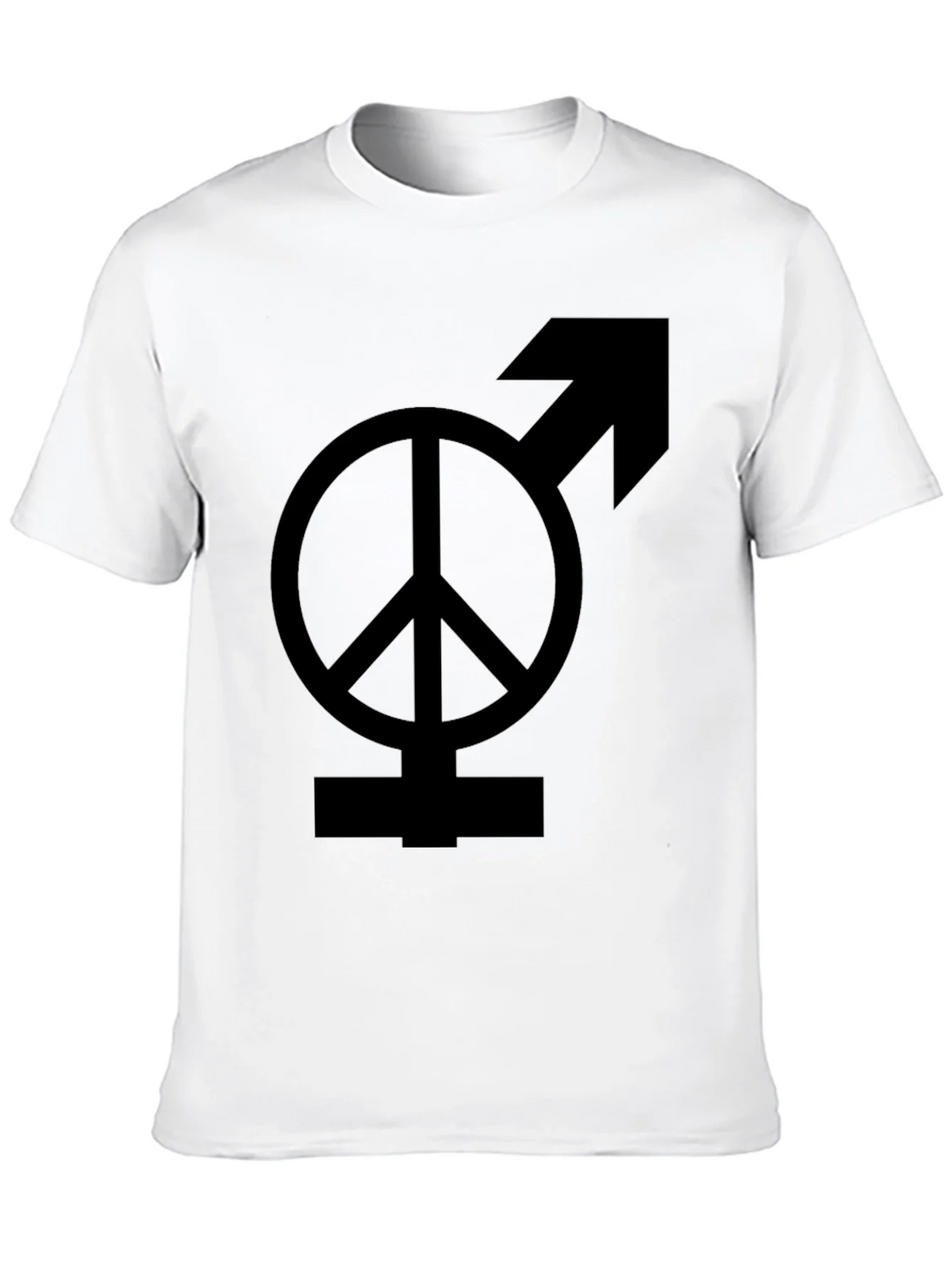 Peace & Male Symbol Black Graphic Tee product image 6