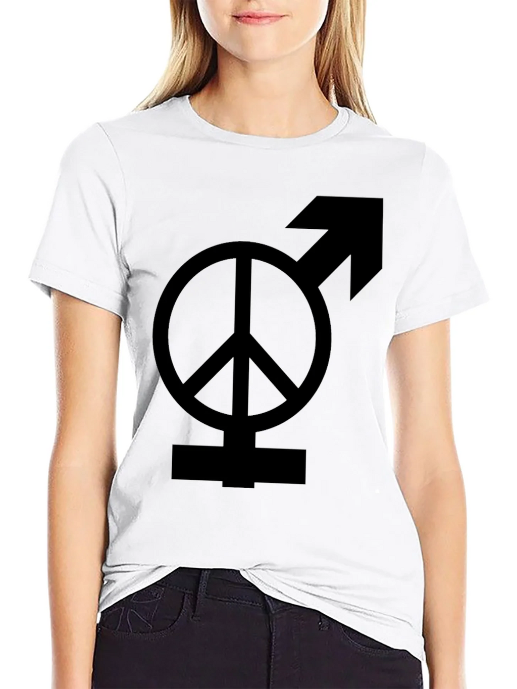 Peace & Male Symbol Black Graphic Tee product image 5